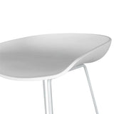 Calibre CBS2007-SD 65cm Bar Stool - white Seat With white metal Frame