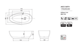 AVEO Freestanding Bathtub Overflow 1700MM