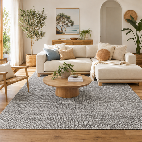 ayna Grace Charcoal Wool Blend Rug