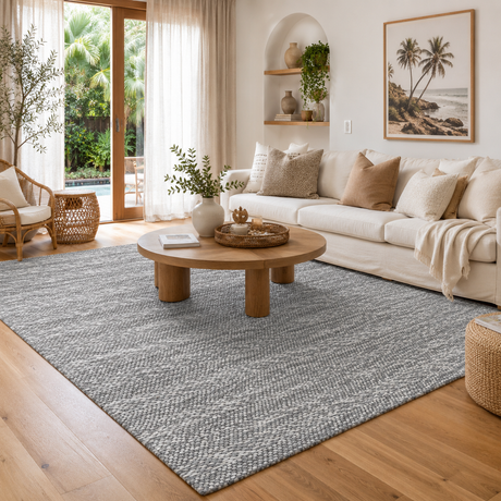 ayna Ringlets Charcoal Wool Blend Rug