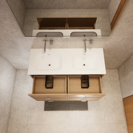 Riva Banff Wall Hung Vanity Coastal Oak (All Sizes)