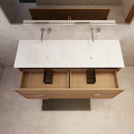 Riva Banff Wall Hung Vanity Coastal Oak (All Sizes)