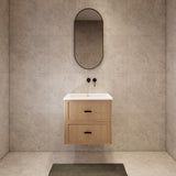 Riva Banff Wall Hung Vanity Coastal Oak (All Sizes)