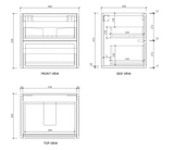 Riva Banff Wall Hung Vanity Coastal Oak (All Sizes)