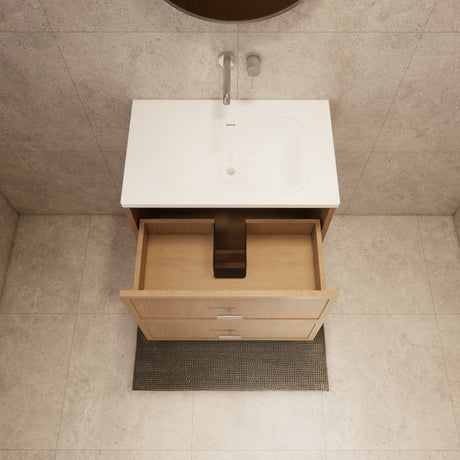 Riva Banff Wall Hung Vanity Coastal Oak (All Sizes)