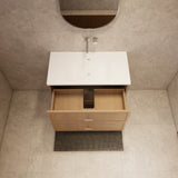 Riva Banff Wall Hung Vanity Coastal Oak (All Sizes)