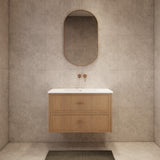 Riva Banff Wall Hung Vanity Coastal Oak (All Sizes)
