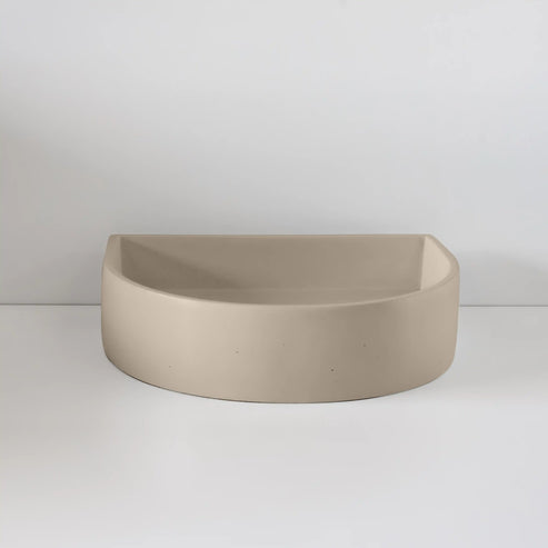 Sticks & Stone Concrete Polished Half Moon Basin
