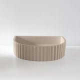 Sticks & Stone Concrete Ribbed Half Moon Basin