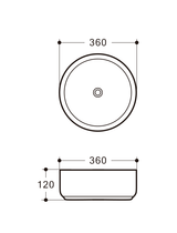 ABS White Basin (Round: 360x360x120)