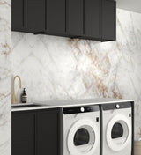 black laundry set with washing machine and dryer 