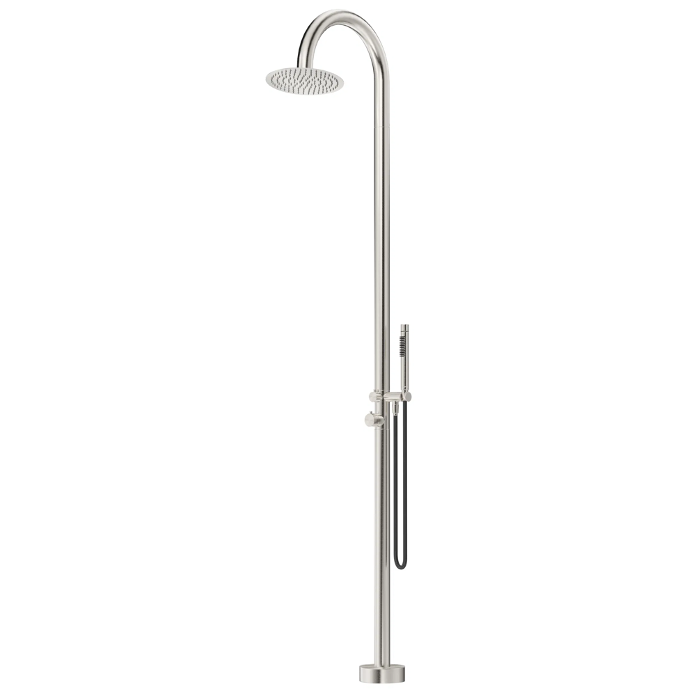 Mica gooseneck freestanding outdoor shower