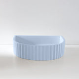 Sticks & Stone Concrete Ribbed Half Moon Basin