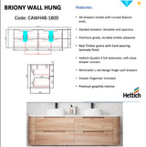 Briony Wall Hung Curve Vanity Mia Oak (All Size)