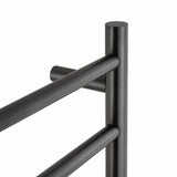 Round Electric Heated Towel Rack 4 Bars - Brushed Gun Metal