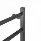 Square Electric Heated Towel Rack 4 Bars - Brushed Gun Metal