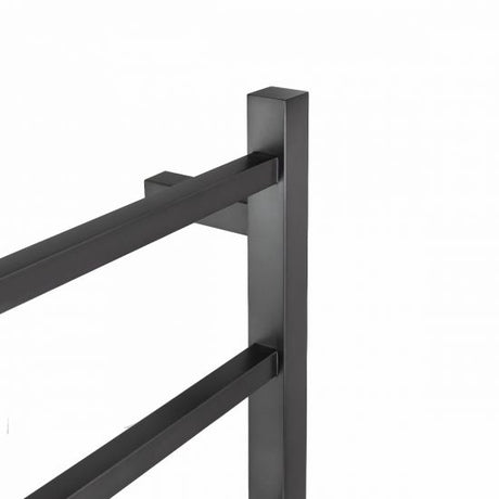 Square Electric Heated Towel Rack 4 Bars - Brushed Gun Metal