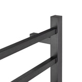 Square Electric Heated Towel Rack 6 Bars - Brushed Gun Metal