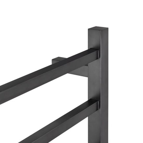 Square Electric Heated Towel Rack 6 Bars - Brushed Gun Metal