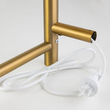 Round Electric Heated Towel Rack 4 Bars - Brushed Brass