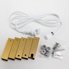 Square Electric Heated Towel Rack 6 Bars - Brushed Brass