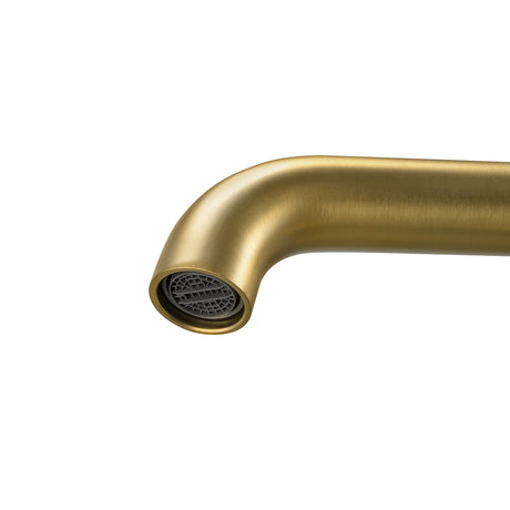 LUCID PIN Series Round Tall Basin Mixer - Brushed Brass