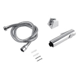 Round ABS Toilet Bidet Spray Kit With Stainless Steel Hose - Chrome