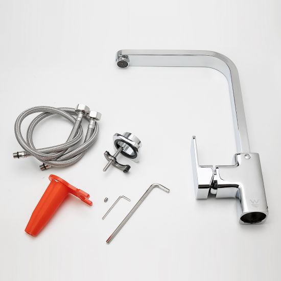 Chrome Square Kitchen Mixer