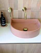 Sticks & Stone Concrete Polished Half Moon Basin
