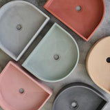 Sticks & Stone Concrete Polished Half Moon Basin