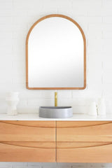 Sticks & Stone Concrete Polished Half Moon Basin