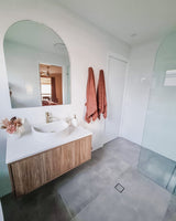 Sticks & Stone Concrete Polished Half Moon Basin