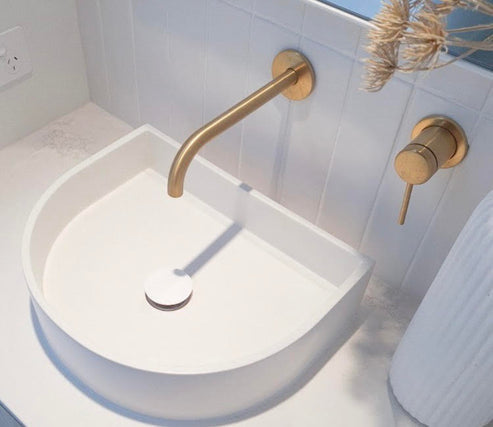 Sticks & Stone Concrete Polished Half Moon Basin