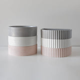 Sticks & Stone Concrete Ribbed Half Moon Basin