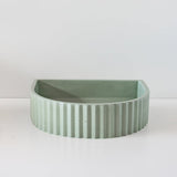 Sticks & Stone Concrete Ribbed Half Moon Basin