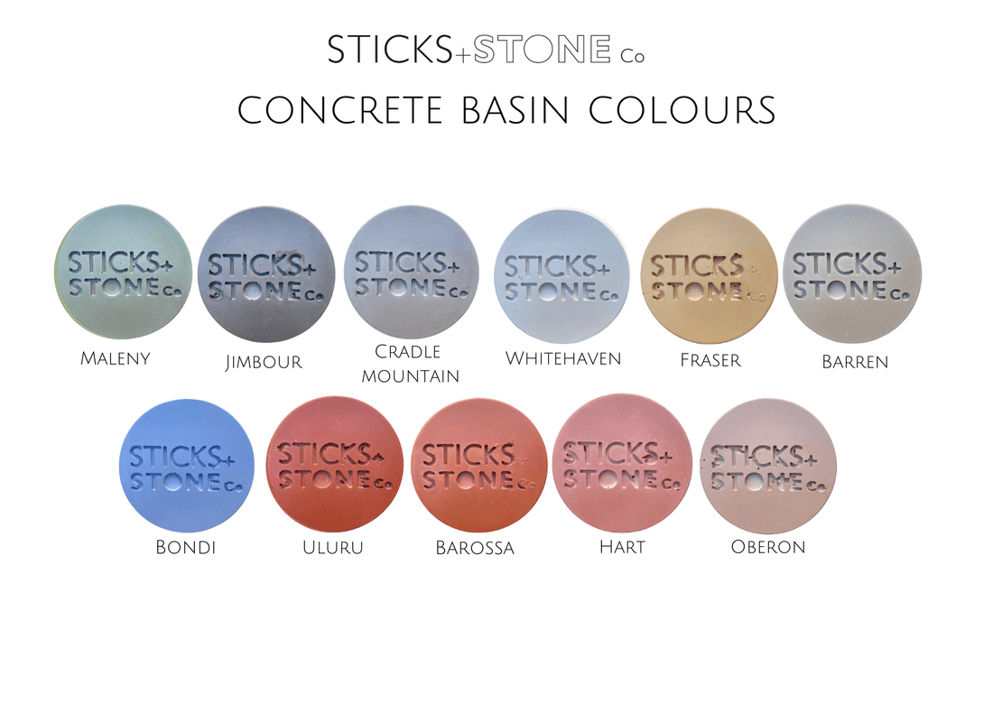 Sticks & Stone Concrete Round Textured Basin