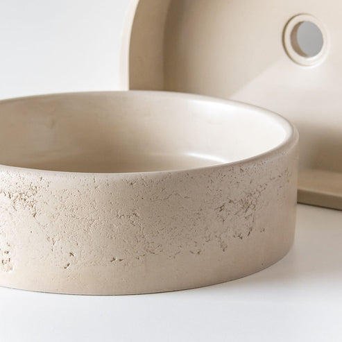 Sticks & Stone Concrete Round Textured Basin