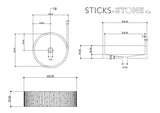 Sticks & Stone Concrete Rugged Round Basin