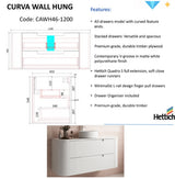 CURVA Wall Hung Fluted Curved Vanity Matte White (All Sizes)