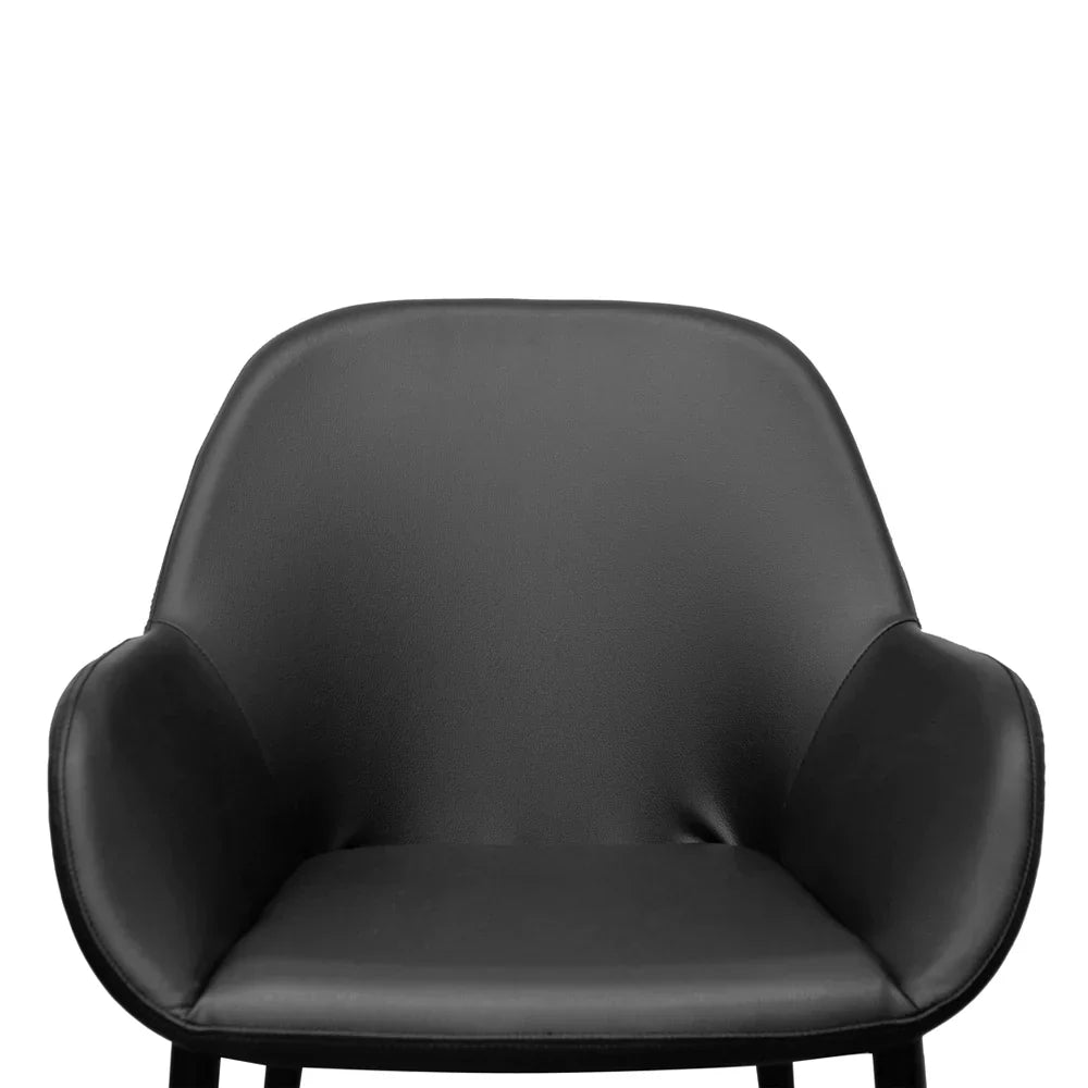Calibre CDC2226-SD Dining chair - Black PU - Black Legs