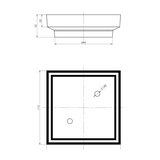 Insert Floor Waste Shower Grate Drain (90mm outlet) 115x115mm