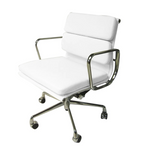 Calibre COC103W Low Back Office Chair - White Leather