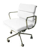 Calibre COC103W Low Back Office Chair - White Leather