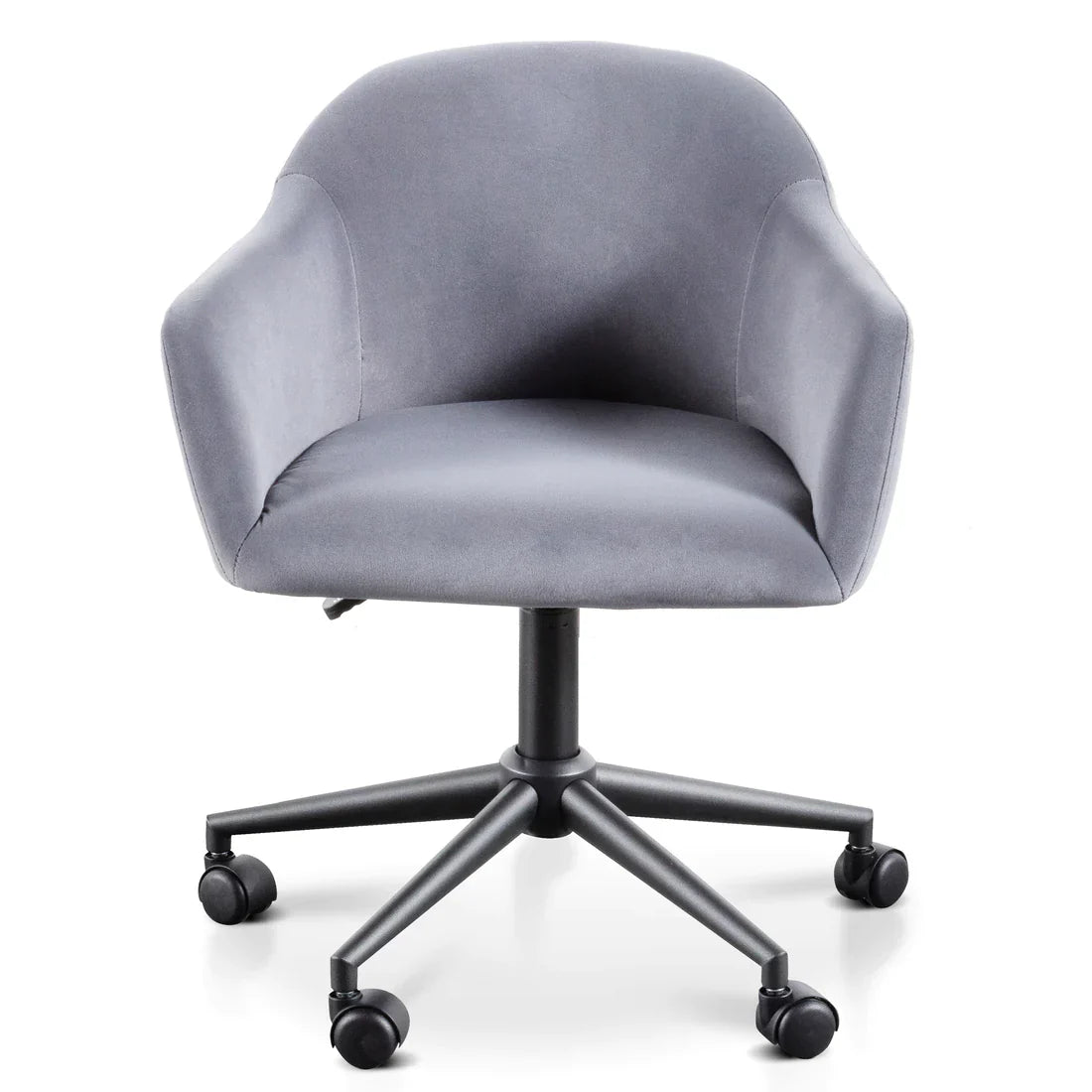 Calibre COC6196-LF Charcoal Velvet office Chair - Black Base