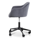 Calibre COC6196-LF Charcoal Velvet office Chair - Black Base