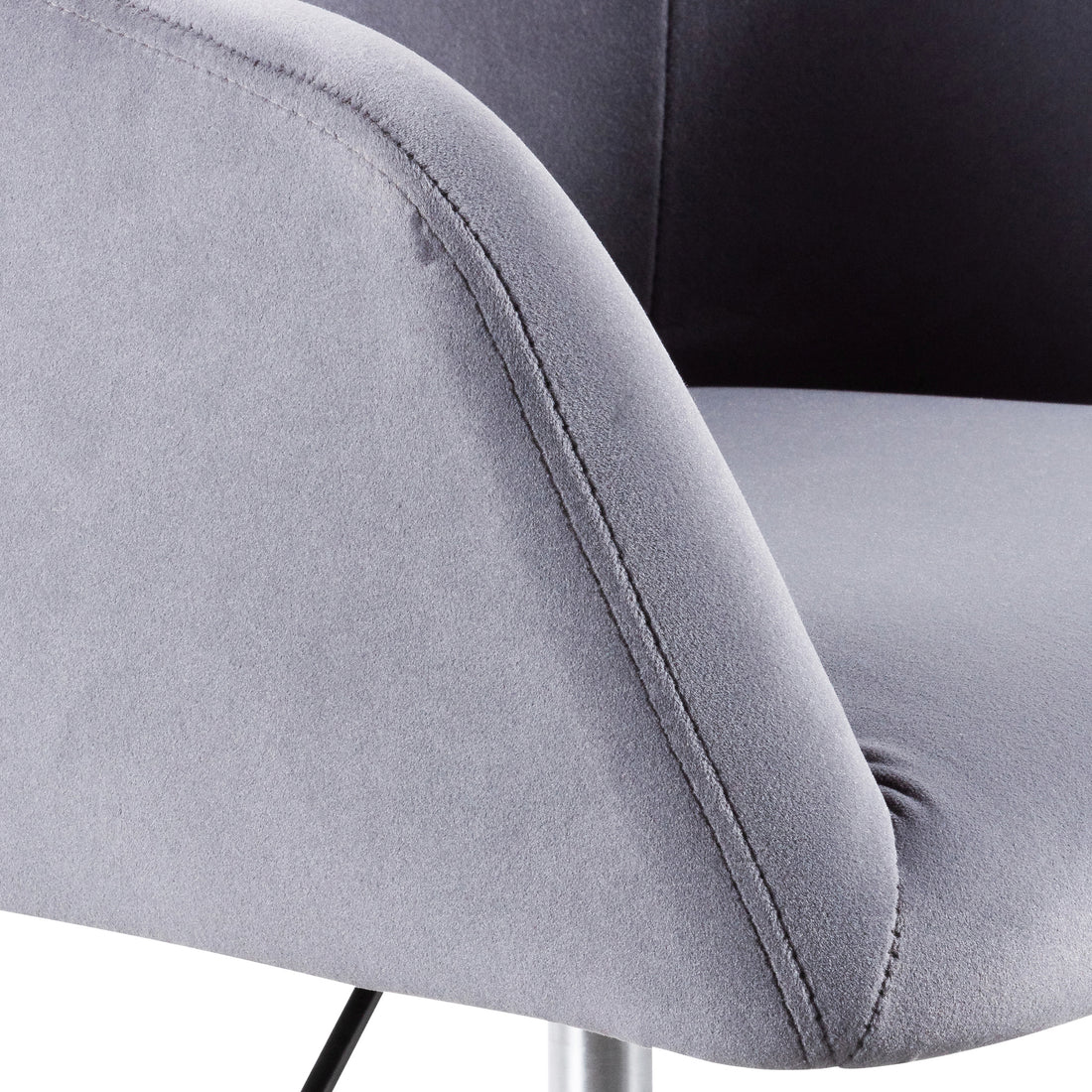 Calibre COC6196-LF Charcoal Velvet office Chair - Black Base