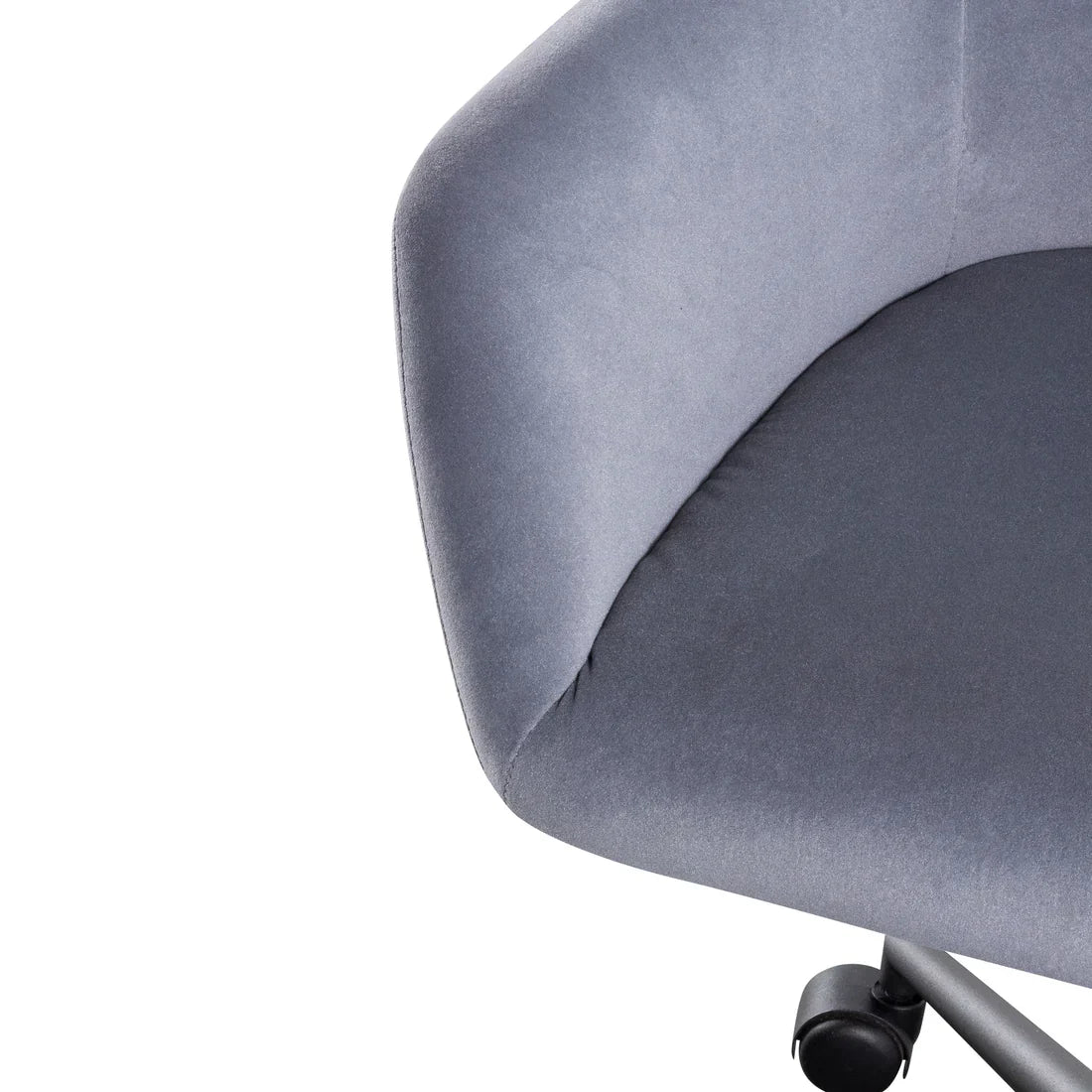 Calibre COC6196-LF Charcoal Velvet office Chair - Black Base