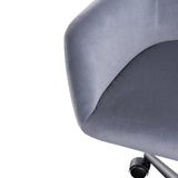Calibre COC6196-LF Charcoal Velvet office Chair - Black Base