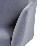 Calibre COC6196-LF Charcoal Velvet office Chair - Black Base