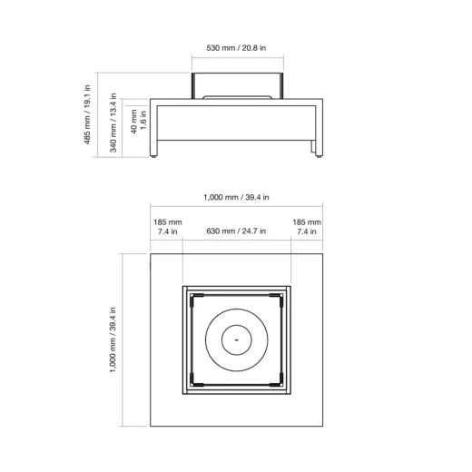 EcoSmart MOJITO 40 Fire Table